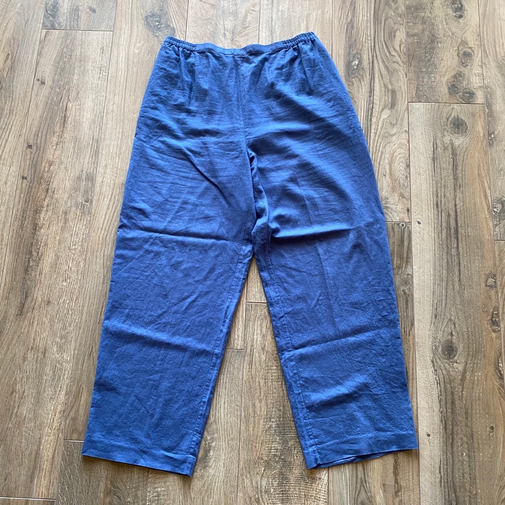 Coldwater Creek Blue Linen Pants